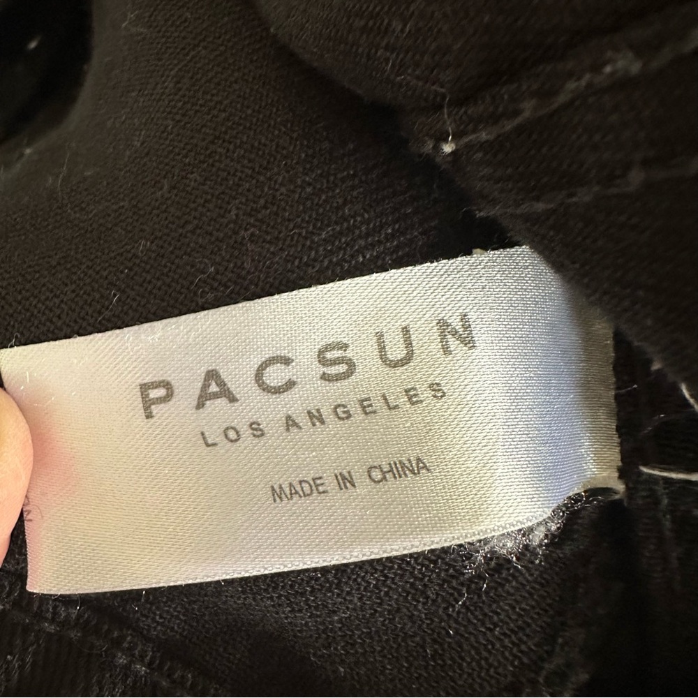 PACSUN Oversized Jean Jacket Black Denim - Picture 5 of 6